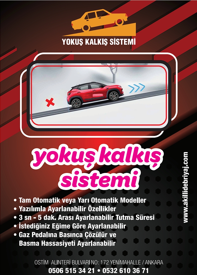 Yokuş kalkış sistemi ürün broşürü